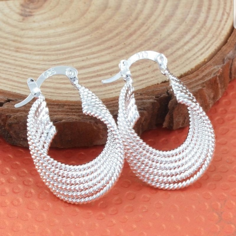 925 Silver Earrings NWOT - Picture 3 of 3